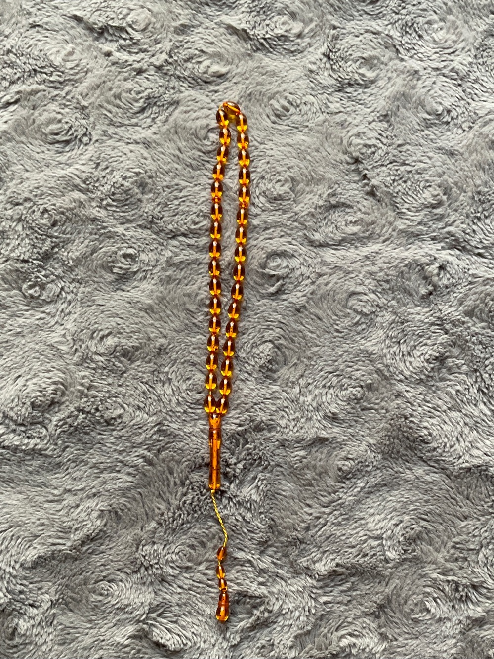 Orange Beaded Women's Wristlet Tassel Prayer Beads